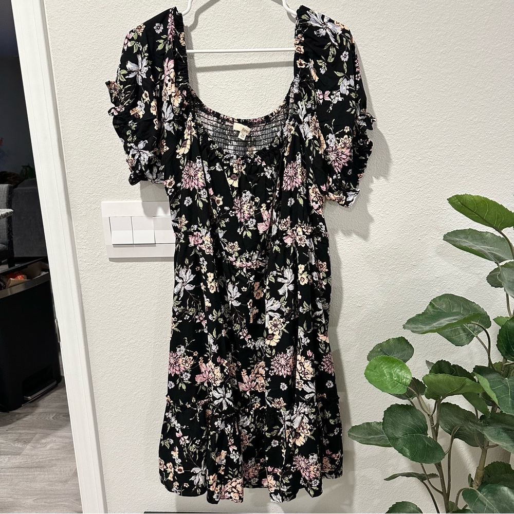 Rewind Puff Sleeve Tiered Skater Dress